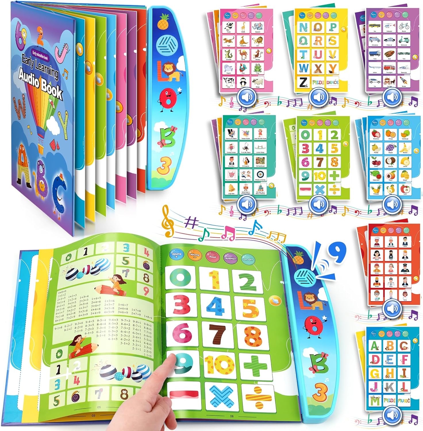 Toddler Toys for 2 3 4 5 Year Old Boys: Interactive Sensory Learning Busy Book with Sounds, Alphabet, Numbers & Songs – Educational Birthday Gift for Kids Ages 2-5