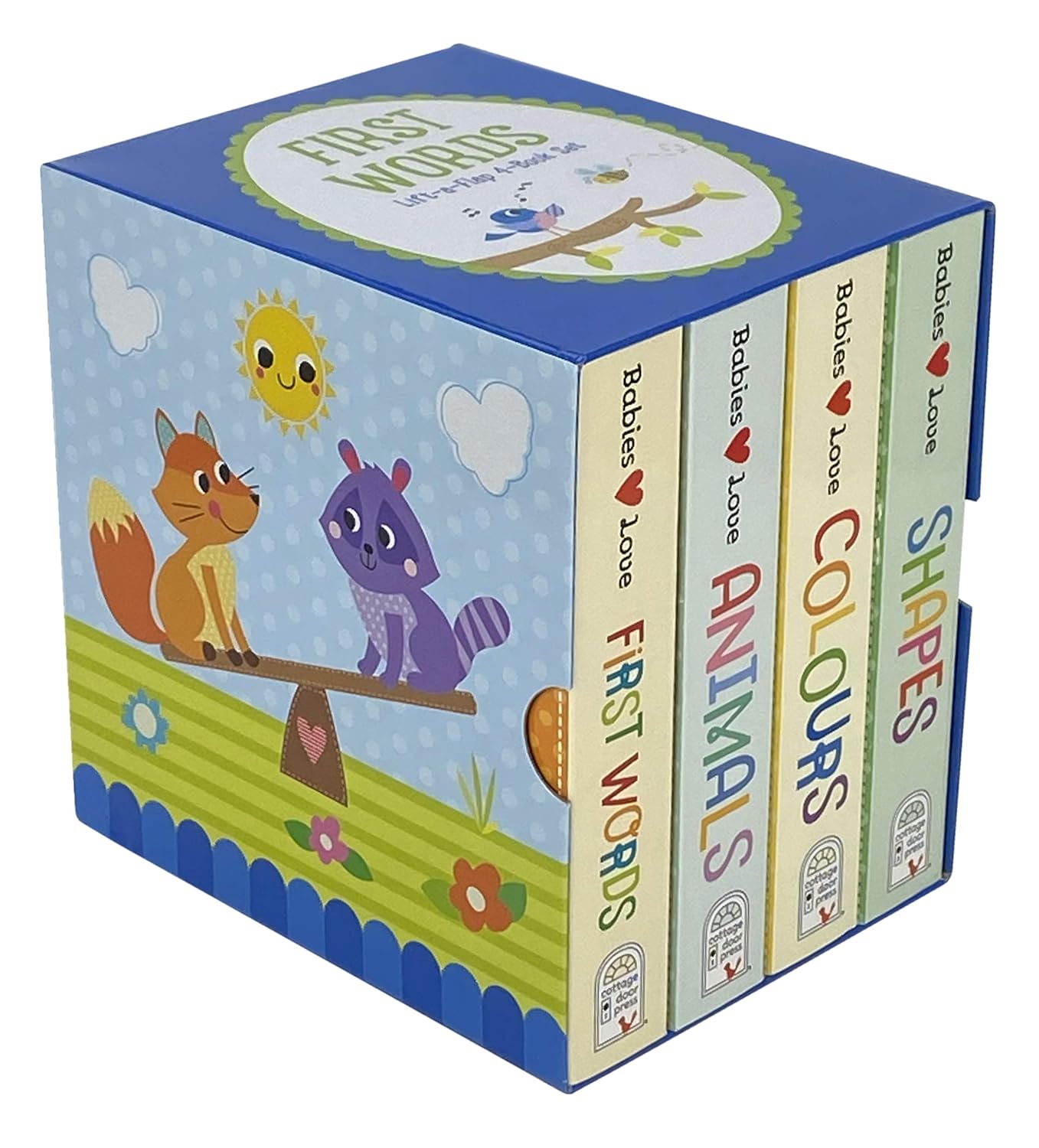 Babies Love Lift a Flap 4 book box set: Animals, Colours, First Words and Shapes (Fun Children's Interactive Lift a Flap Board Book for Ages 0 and Up)