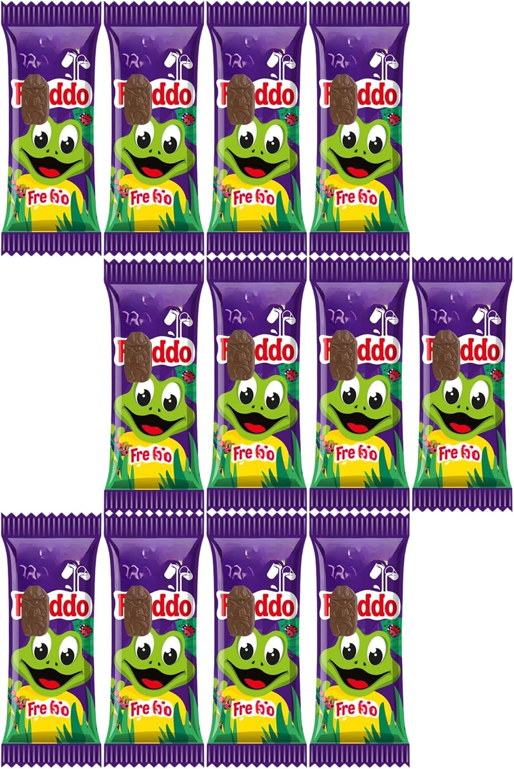 Chocolate Bars 12 Multipack - Fredo Frog Chocolate Bars 18g x 12 - Milk Chocolate Treats in a Fun-Sized Multipack, Ideal for Snacking, Gifting, and Sharing