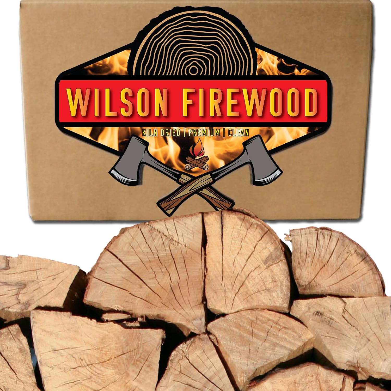 Wilson Cherry Split Firewood - Seasoned Natural Kiln Dried Fireplace, Fire Pit, Bonfire Logs (XL)