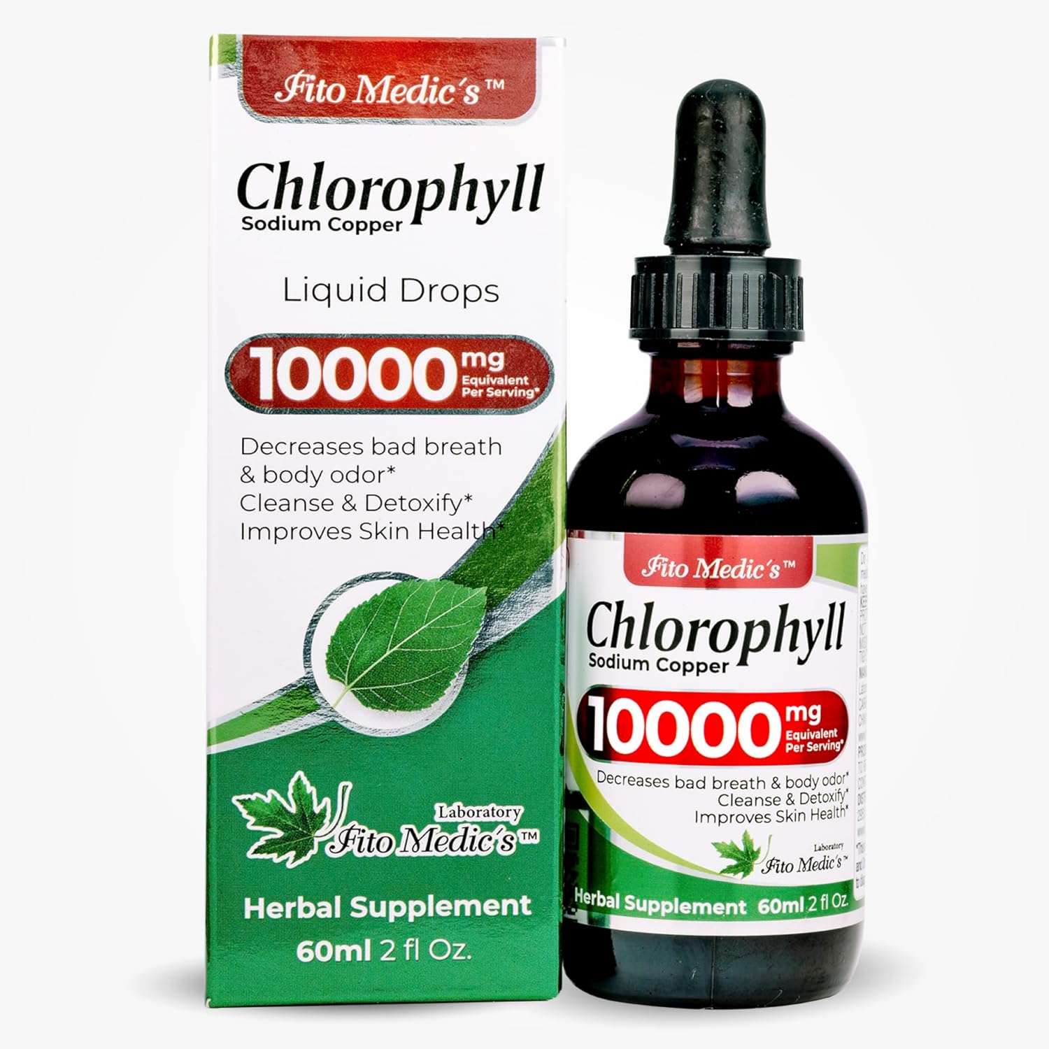 FITO MEDIC'S Lab | Chlorophyll Liquid Drops | Liquid Chlorophyll | Chlorophyll | Chlorophyll Drops | Chlorophyll Liquid| clorofila |Alcohol Free | Ultra high Absorption.