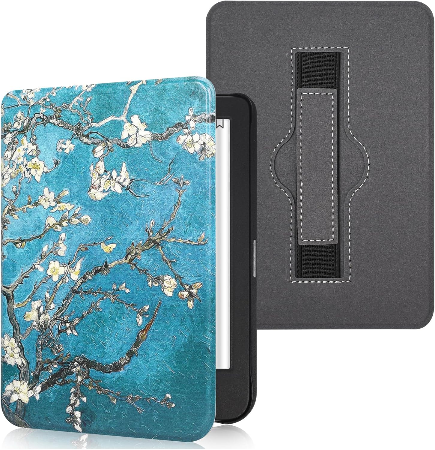 6" Case for Kobo Clara Colour | BW | 2E with Hand Strap, Blossom