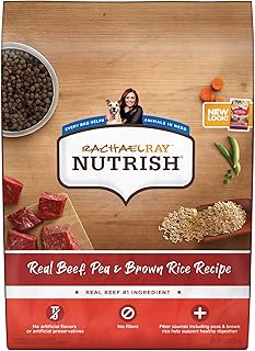 Nutrish Rachael Ray Premium Natural Dry Dog Food with Added Vitamins, Minerals & Taurine, Real Beef, Pea, & Brown Rice Recipe, 6 Pounds (Packaging May Vary)