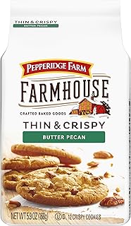 Pepperidge Farm Farmhouse Thin & Crispy Butter Pecan Cookies, 5.9 oz. Bag