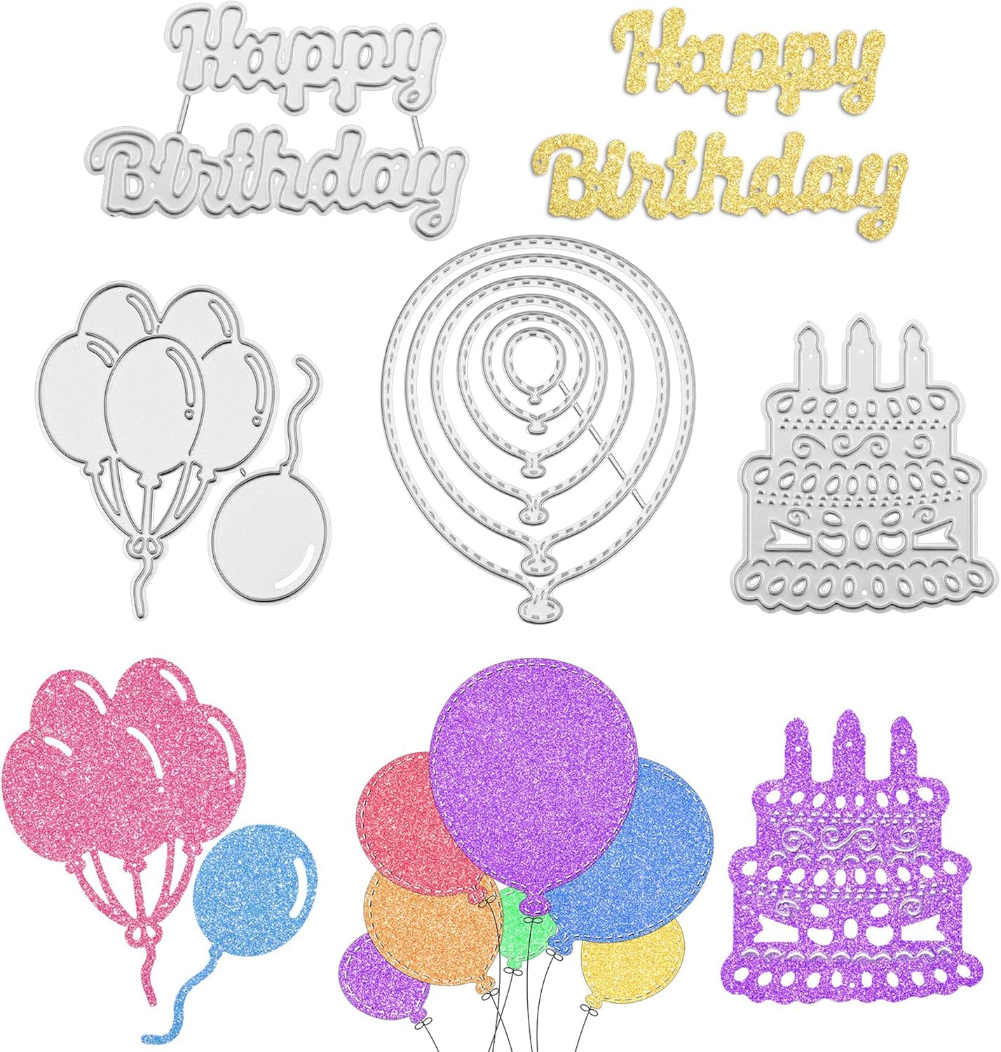 Dies for Card Making,Die Cutting Dies for Cards,Embossing Tool,Happy Birthday Stencil,Happy Birthday Cutting Dies,Craft Dies,DIY Craft Tools for Cards