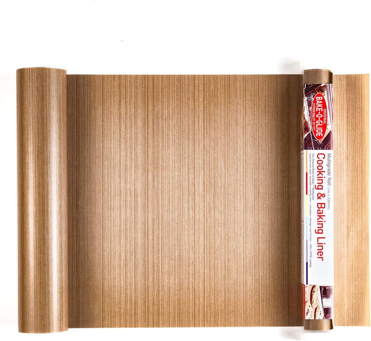 Bake-O-Glide STD0330 Non Stick Reusable Cooking/Baking Liner,Brown,1m x 330mm