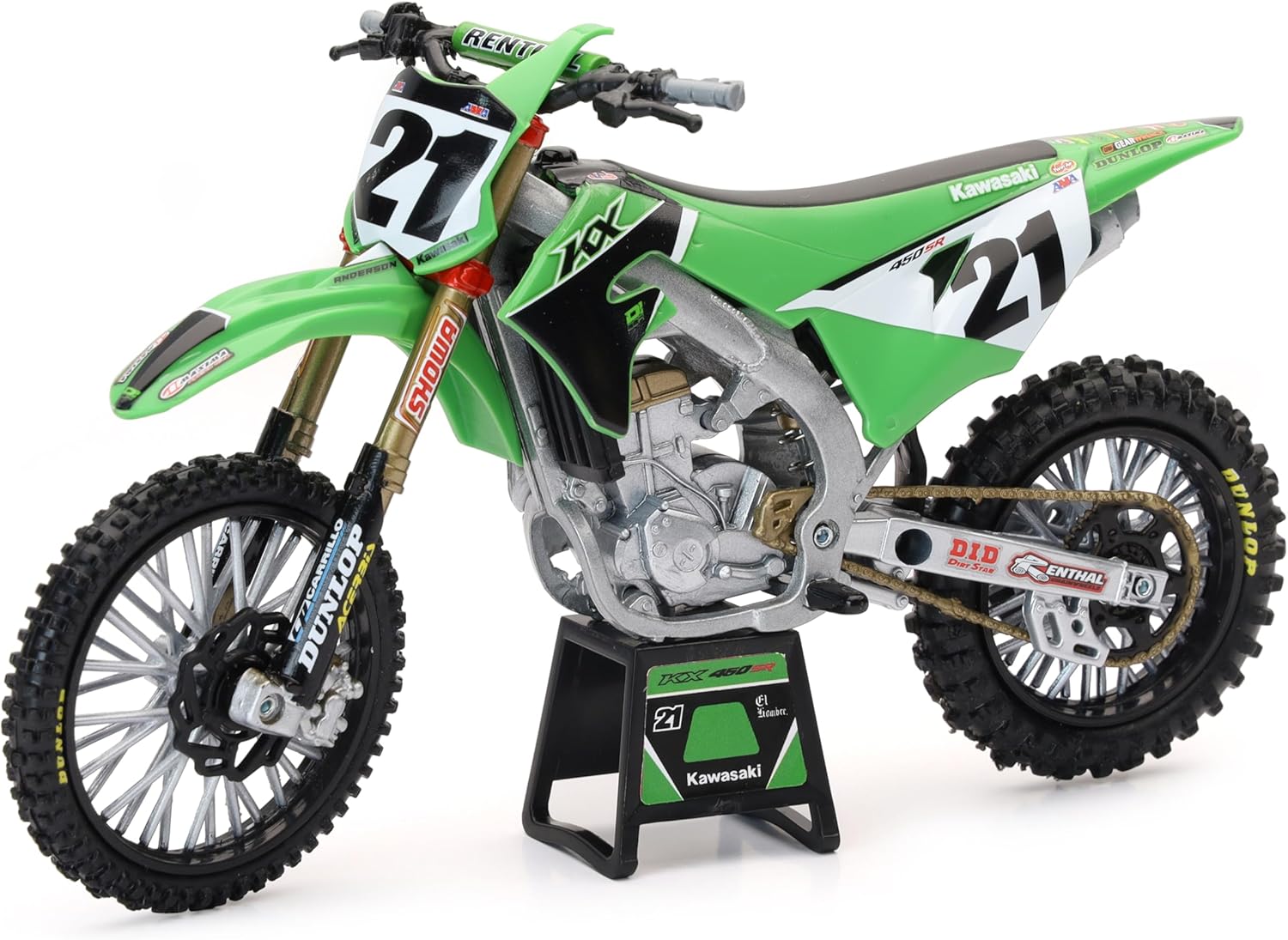 NewRay Toys Kawasaki Race Team Bike Replica Jason Anderson, 1:12 Scale, Kids, Gifts, Birthdays