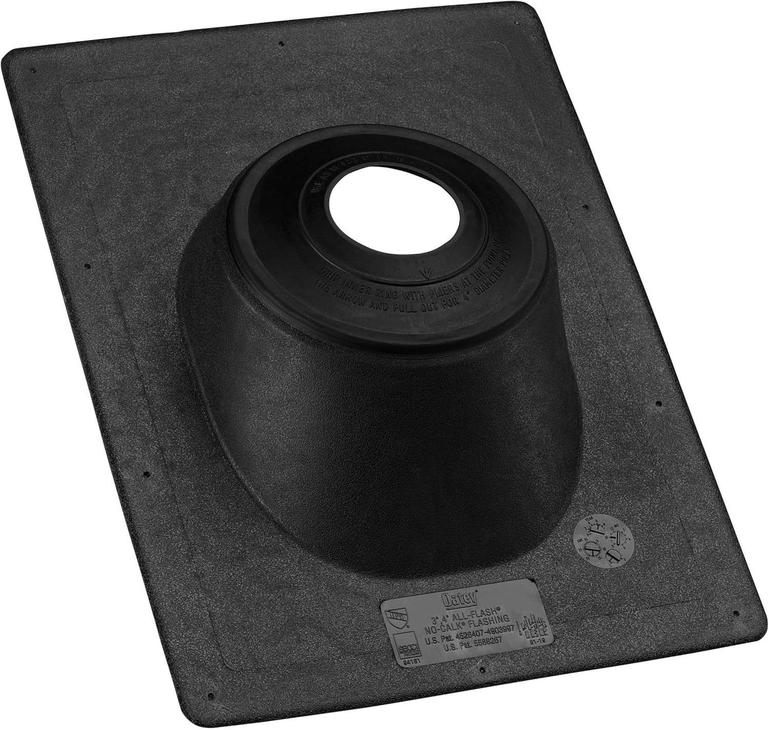 Oatey 1-1/2 in. to 3 in. Thermoplastic All-Flash No-Calk 11-1/4 in. x 15 in. Base Roof Flashing