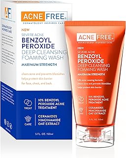 AcneFree Severe Acne 10% Benzoyl Peroxide Foaming Cleansing Wash, 5 Ounce