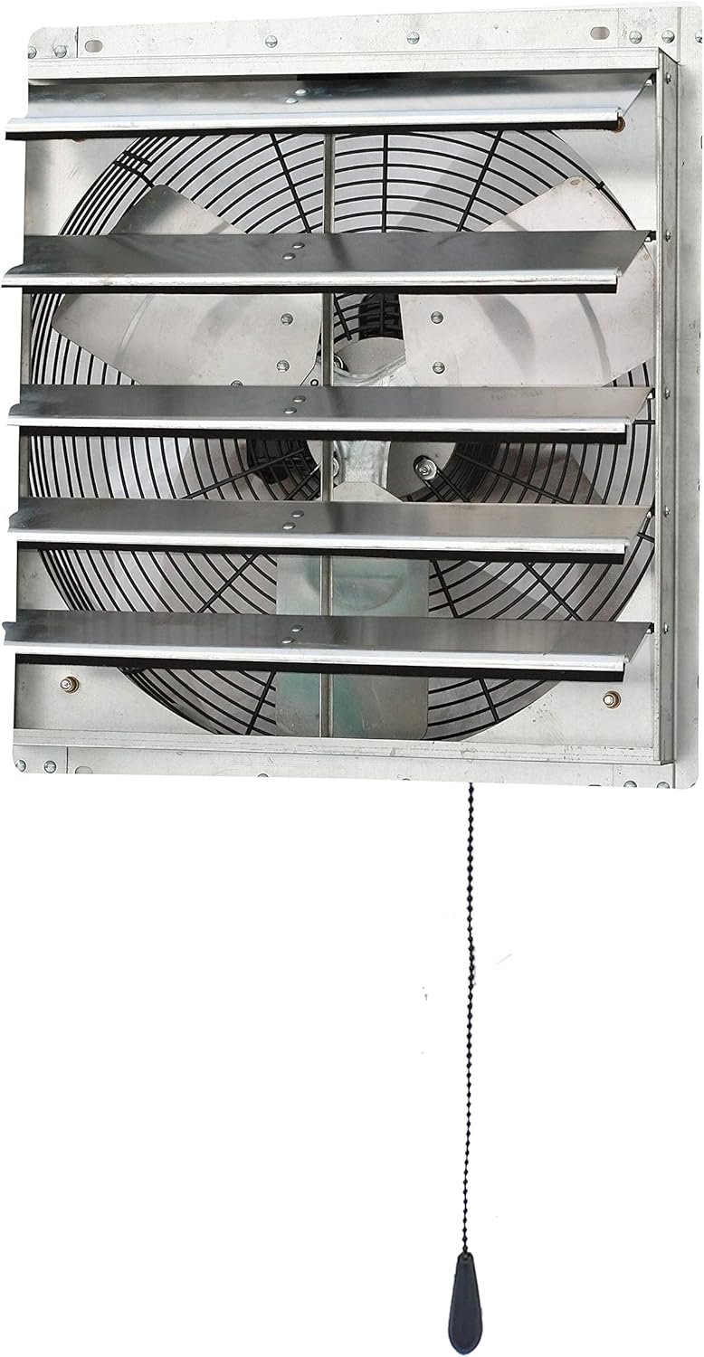 iLIVING ILG8SF18V T Wall Mount Shutter Exhaust Fan 18 Variable Silver 18 - Variable
