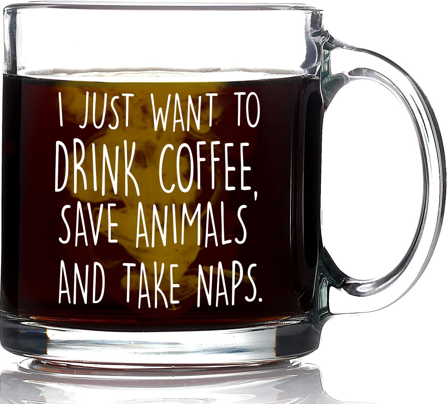I Just Want to Drink Coffee Save Animals Take Naps Funny Coffee Mug 13oz - Unique Gift For Animal Lovers - Best Pet Lover Gifts - Veterinarian, Dog Mom, Cat Mom, Animal Rescue, Vet Tech