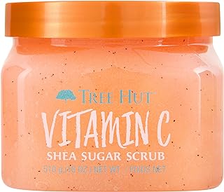 Tree Hut Vitamin C Shea Sugar Scrub, 18 oz, Ultra Hydrating and Exfoliating Scrub for Nourishing Essential Body Care