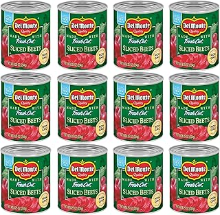 DEL MONTE FRESH CUT Canned Beets Sliced, Canned Vegetables, 12 Pack, 8.25 oz Can