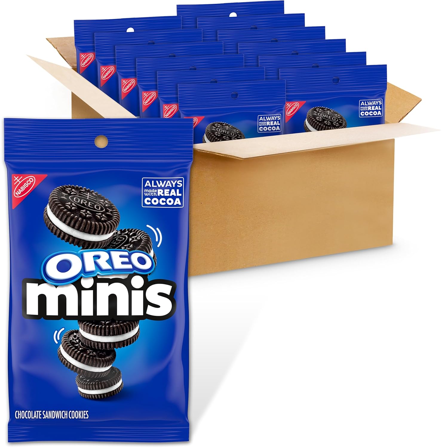 OREO Minis Chocolate Sandwich Cookies, 12 - 3 oz Bags