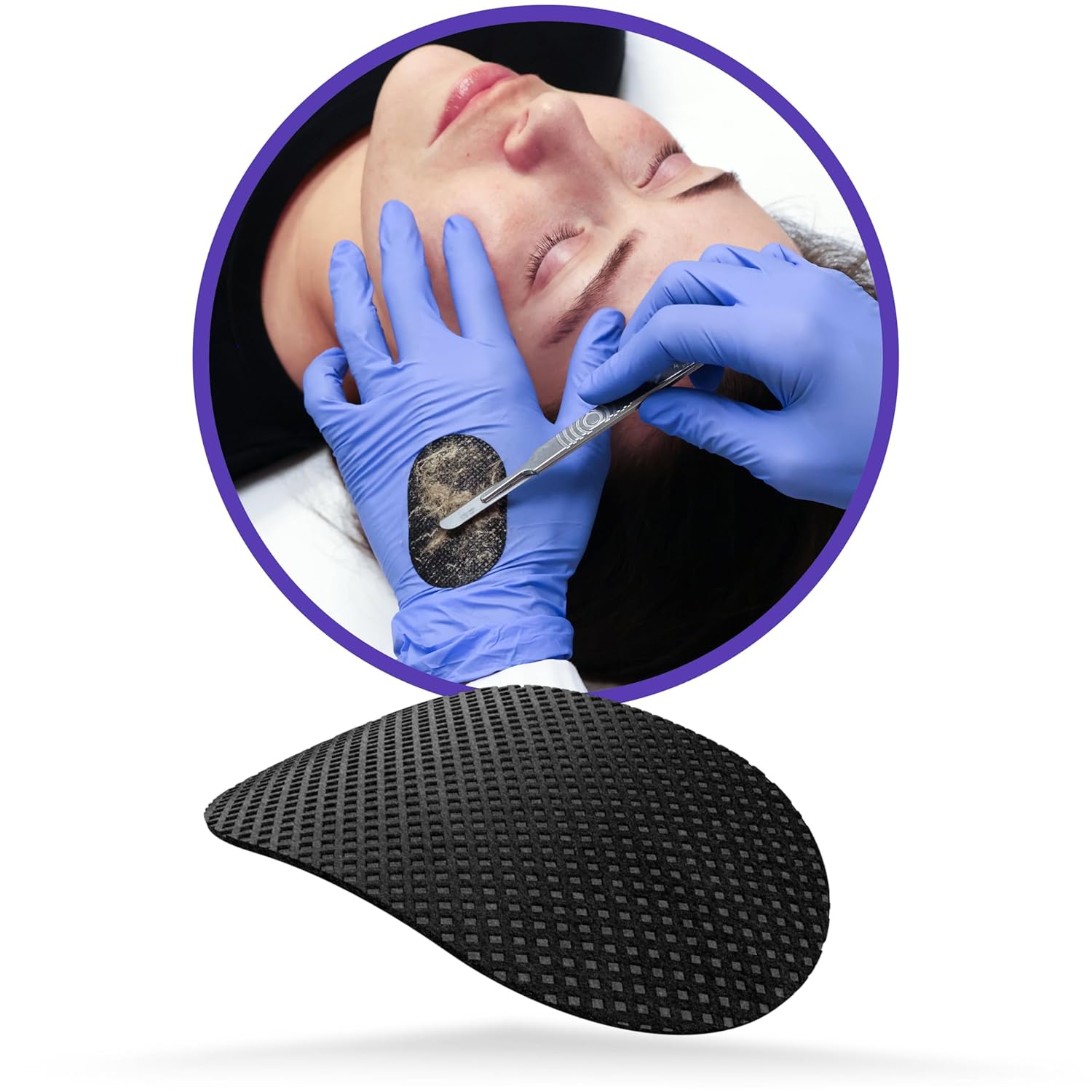DermaPad for Dermaplaning, Premium Dermaplane Blade Wiping Pad, Esthetician Supplies