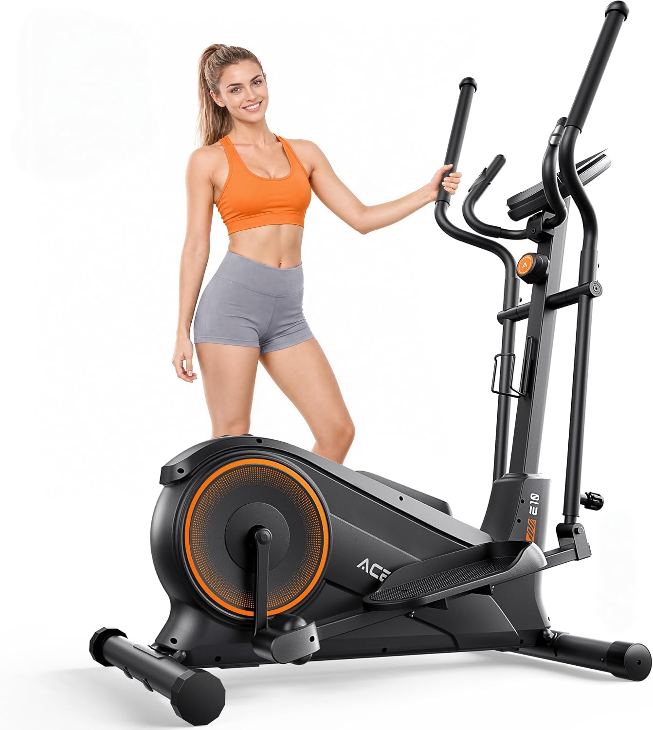 Acezoe Elliptical Exercise Machine with 3 Levels Incline and 15.5IN Stride