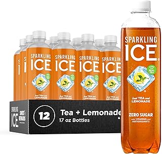 Sparkling Ice Tea + Lemonade Sparkling Water, Zero Sugar Flavored Water, with Vitamins and Antioxidants, Low Calorie Beverage, 17 Fl Oz Bottles (Pack of 12)