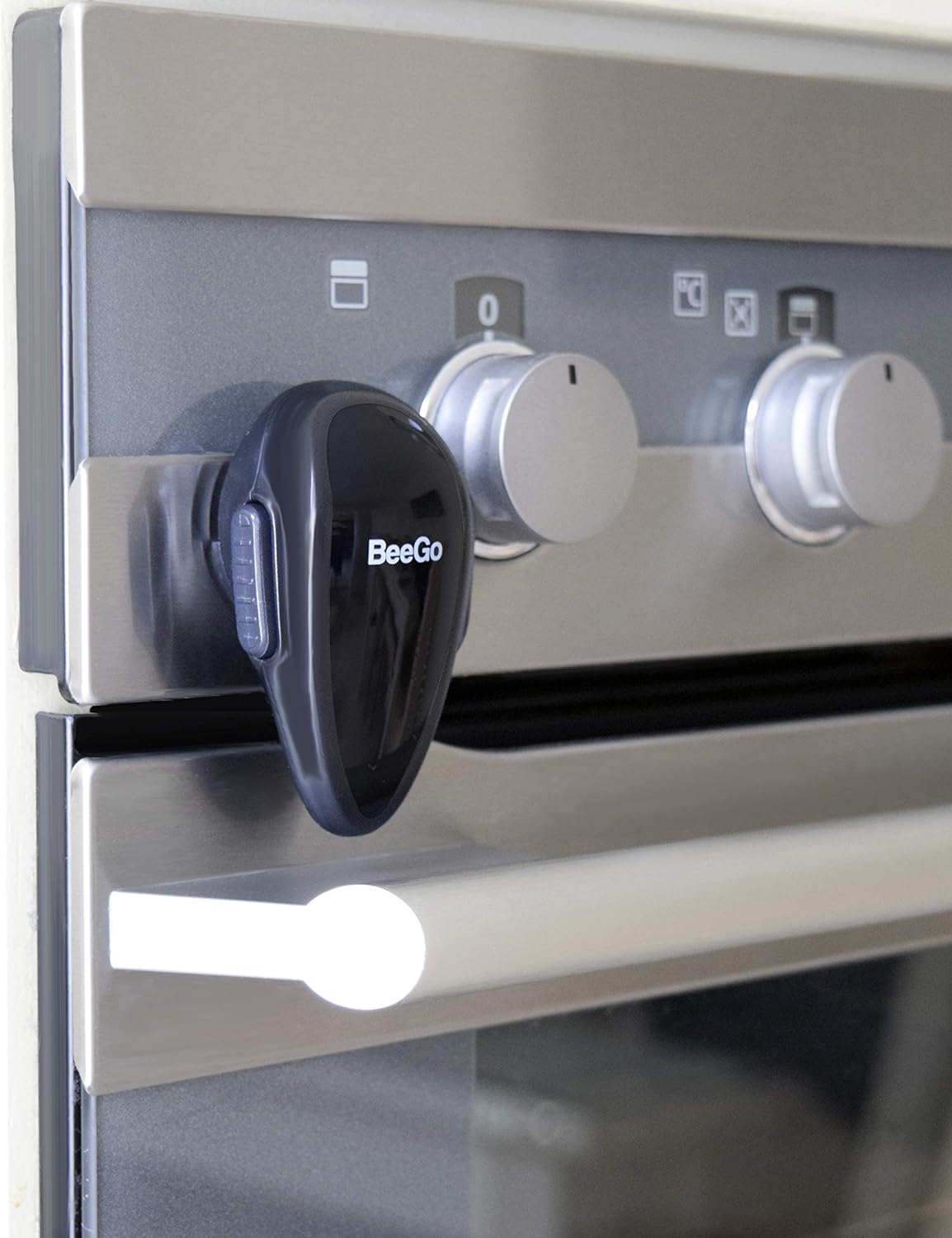 BeeGo® Baby Proofing Oven Lock 1pc White, Easy to Install and Uses Strong Adhesive Durable and Heat-Resistant Material Oven Lock No Tools Needed or Drill for Kitchen Safety