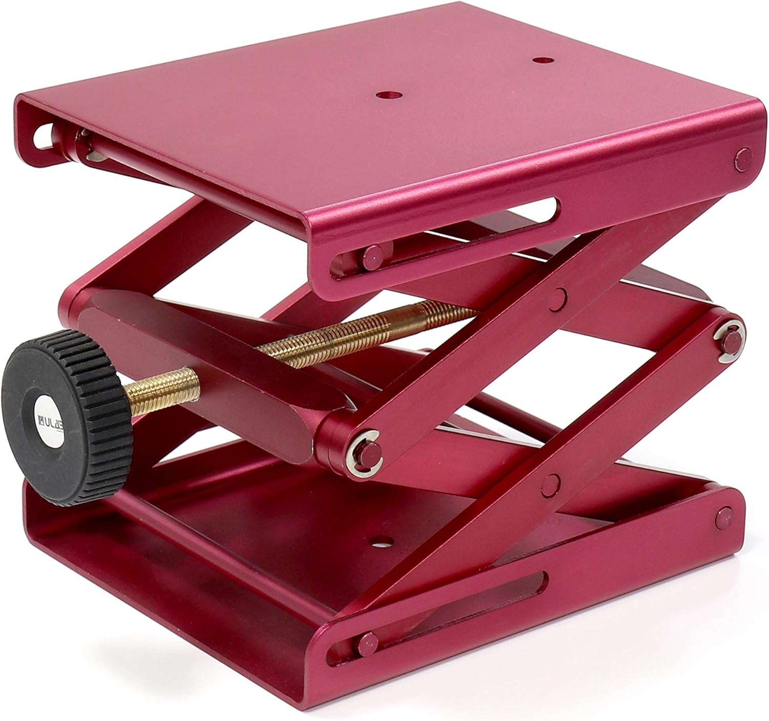 ULAB Scientific Lab Jack, Aluminium Lift Table, Jack Platform 4.8"x5.5" Max. Height up to 9.5", Heavy Duty, ULJ1001