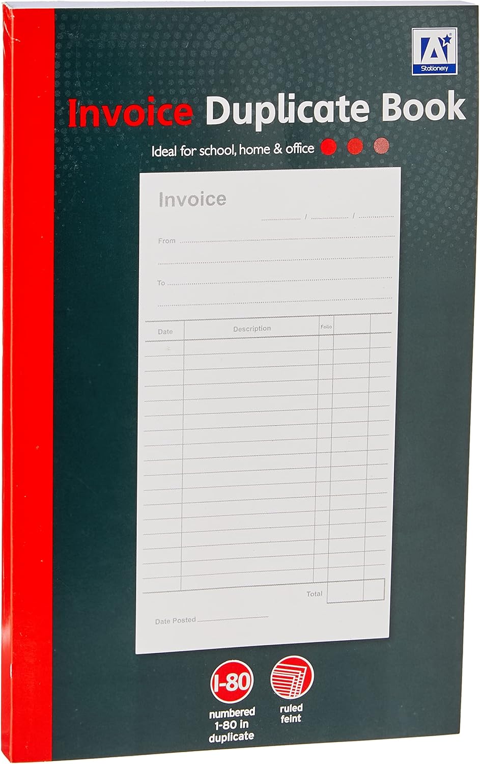 Anker International Stationary"1-80" Invoice Duplicate Book, A5