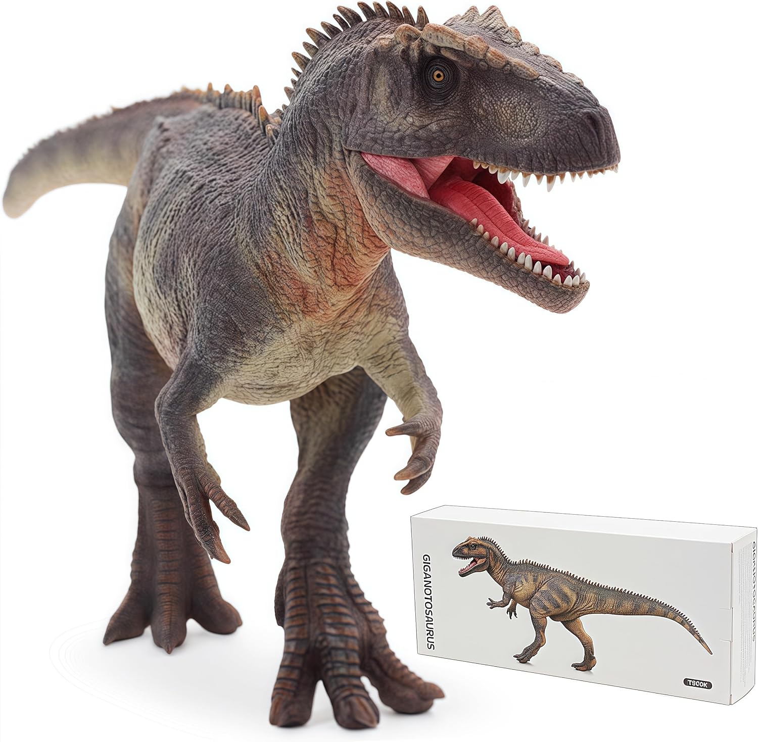 Gemini&Genius Giganotosaurus Action Figure Toy, G-Rex Dinosaur with Moveable Jaw, Beautiful and Accurate Sculptures of Dino Toy Figure, Perfect for Gift, Collection, Display & Play for Kids