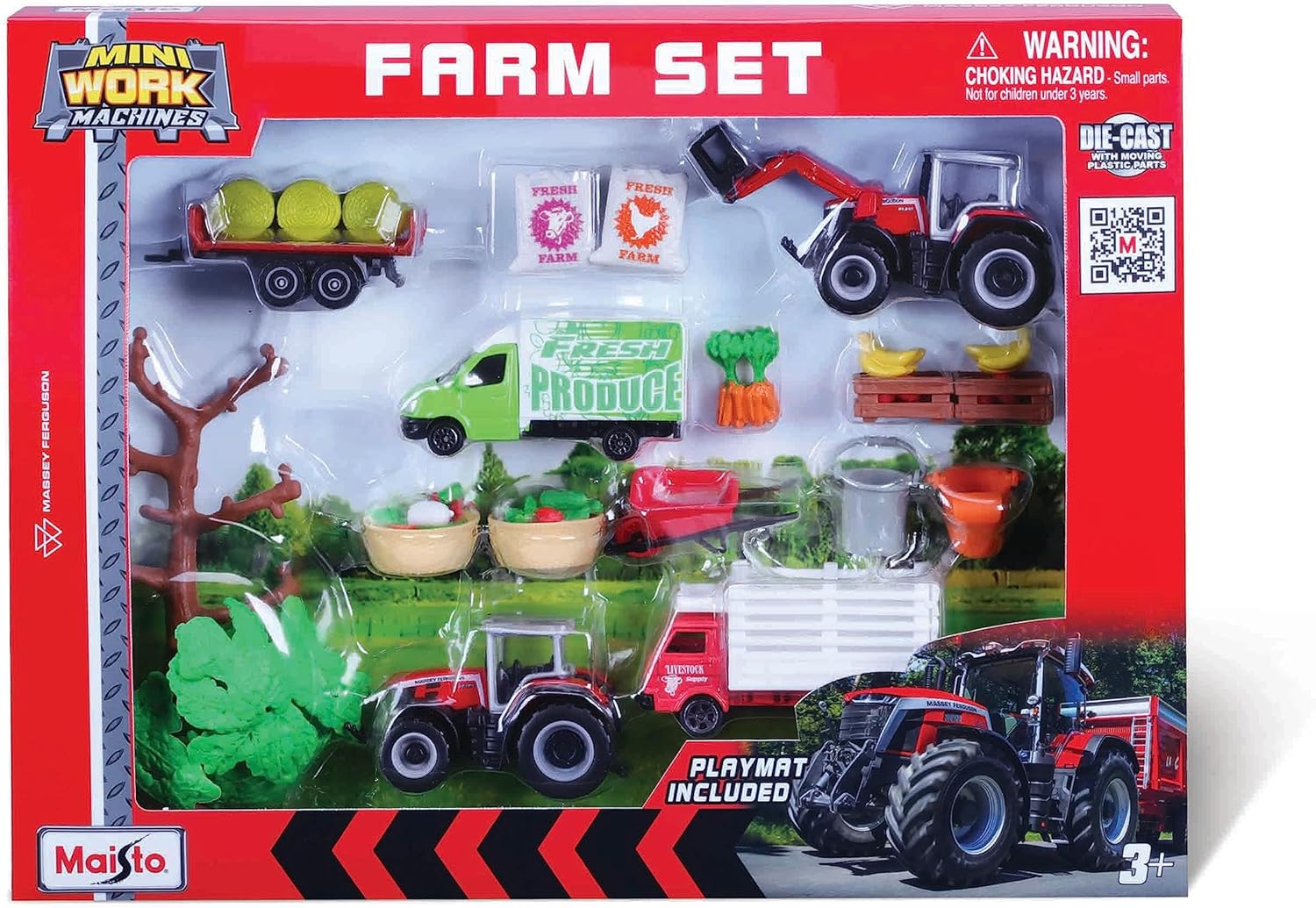 Maisto Mini Working Machines SUPER FARM SET NEW HOLLAND – Incredibly Detailed Die-Cast Replica Collectible Model