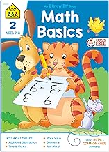 School Zone - Math Basics 2 Workbook - 64 Pages, Ages 7 to 8, 2nd Grade, Addition & Subtraction, Time & Money, Place Value, Fact Families, and More (School Zone I Know It!® Workbook Series)