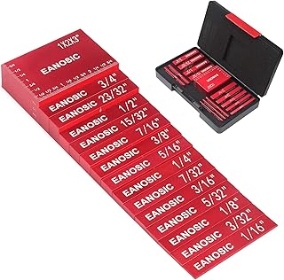 Setup Blocks Height Gauge Set, 15pcs Precision Aluminum Setup Bars for Router and Table Saw Accessories Woodworking Set Up, Bars Include Laser Engraved Size Markings