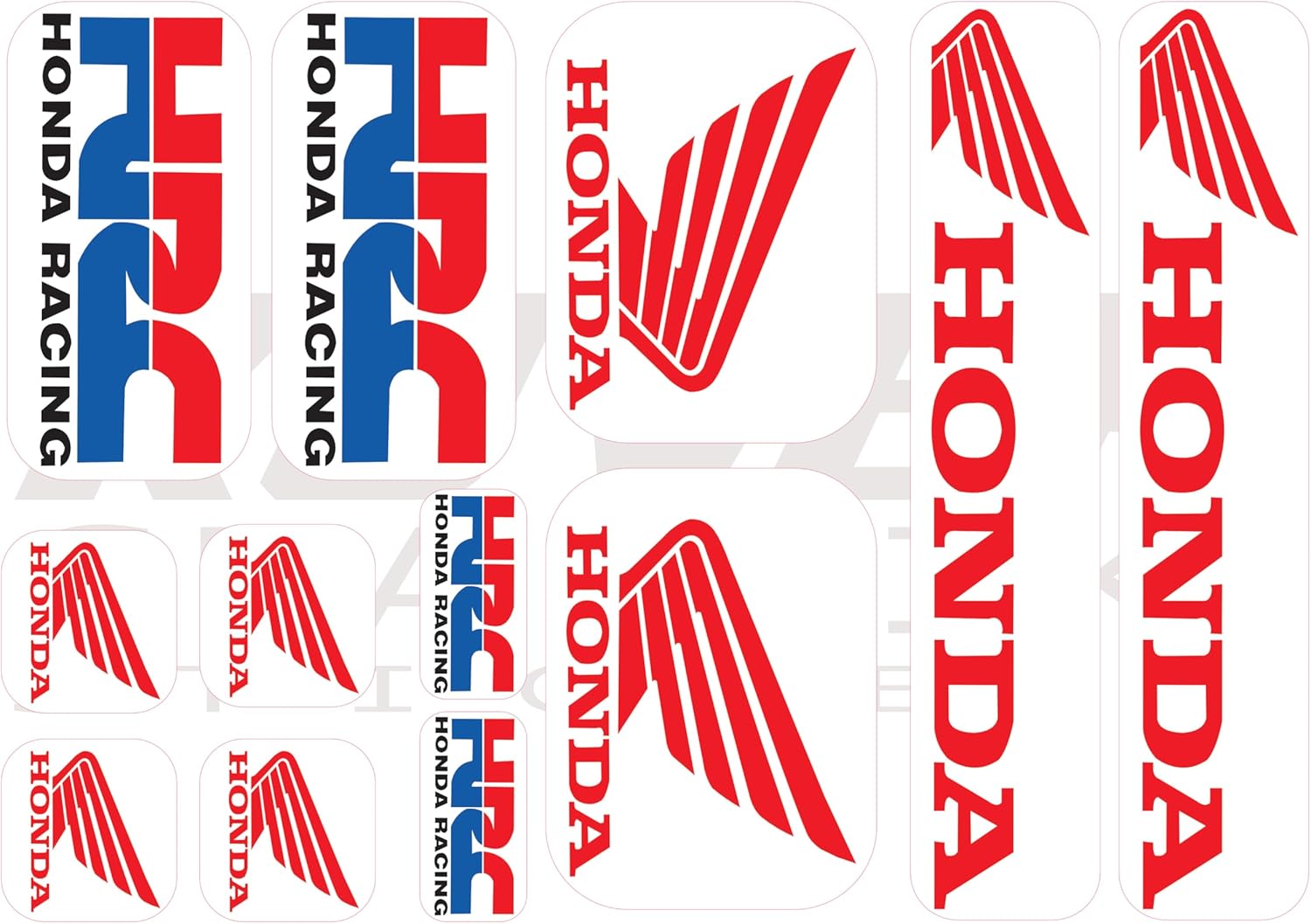Sheet of Motorcycle Stickers for All Brands and Models (Honda)