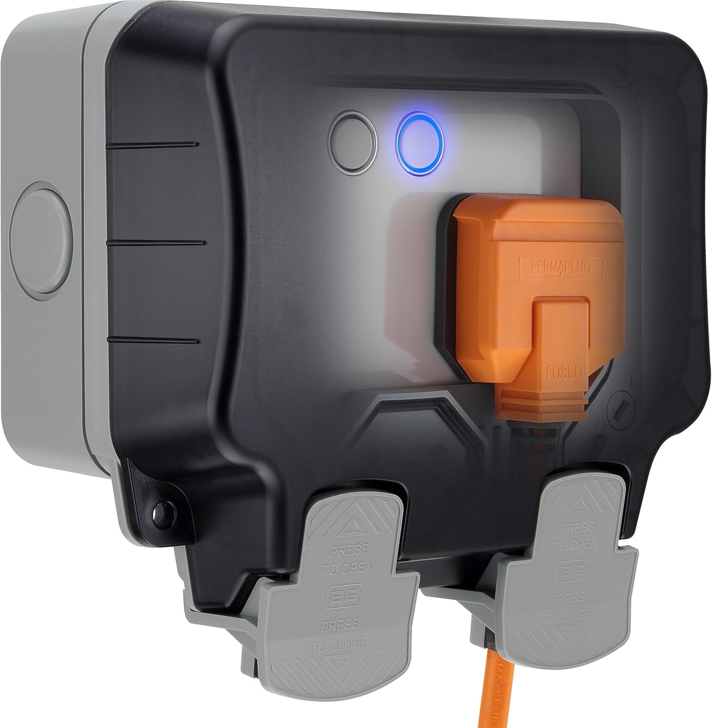 BG Smart! Weatherproof Outdoor Switched Double Socket Polycarbonate (PC)