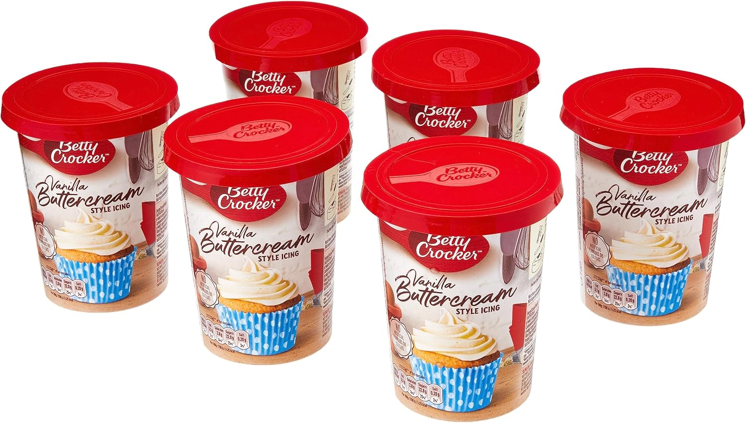 Betty Crocker Vanilla Buttercream Style Icing 400g (Pack of 6)