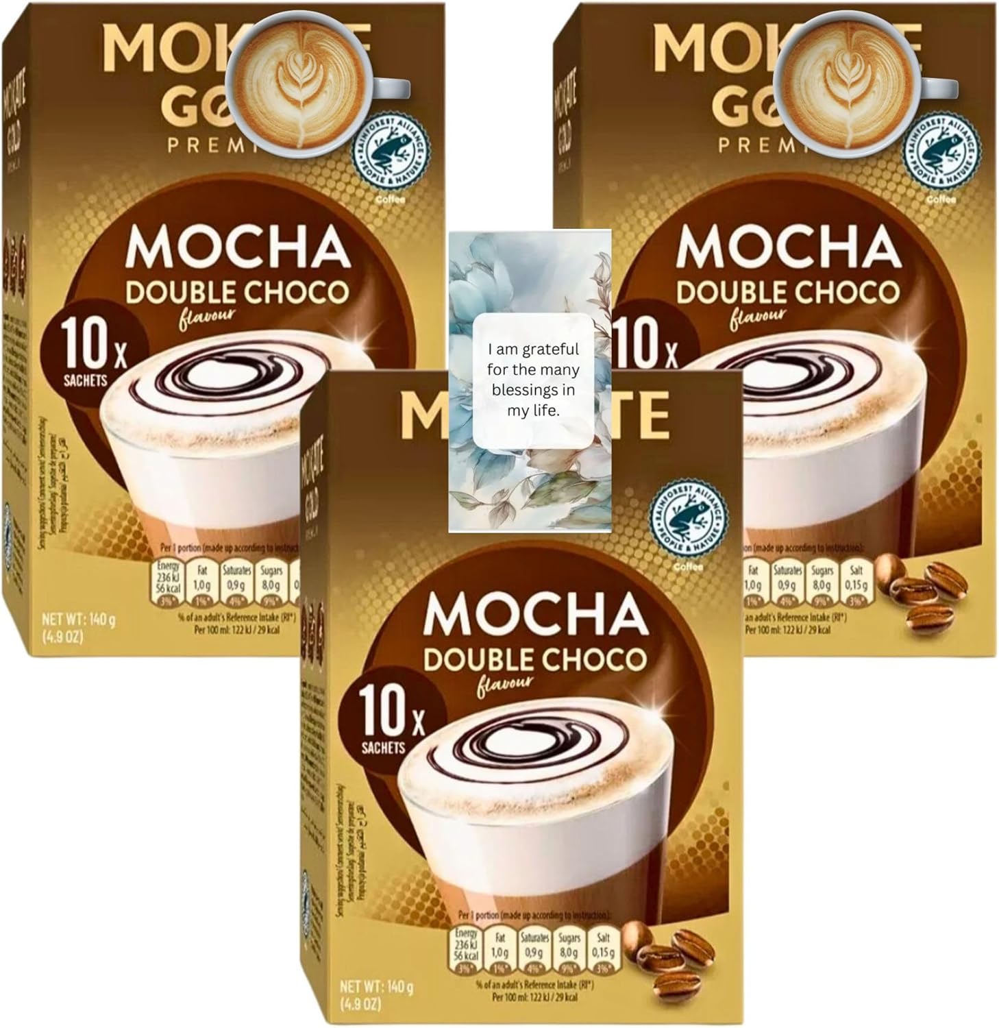 Hamper Bundle With Gold Premium Mocha Double Choco Flavour Coffee (3 Pack) – Gift By Oerich