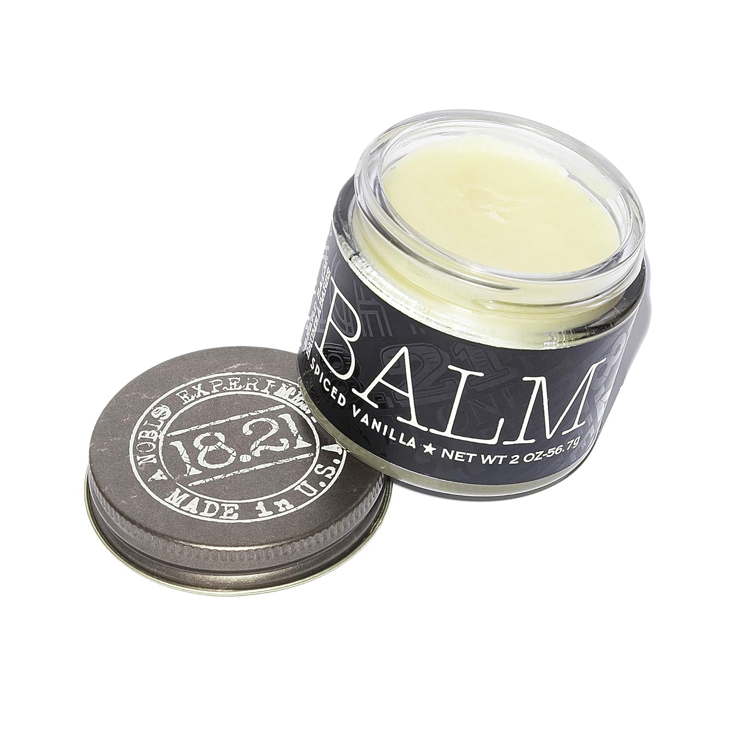 18.21 Man Made Beard Balm for Men, Spiced Vanilla, 2 fl. oz - Premium Grooming Cream with Low Shine for Conditioning and Shaping Beards, Mustaches - Scented Facial Hair Balms, Long-Lasting Moisture