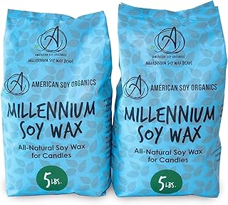 Millennium Soy Wax Beads for Candle Making - Natural Candle Making Supplies - Paraffin-Free, Beeswax-Free Candle Wax for Container Candles, Tealights and Wax Melts, 10 lbs