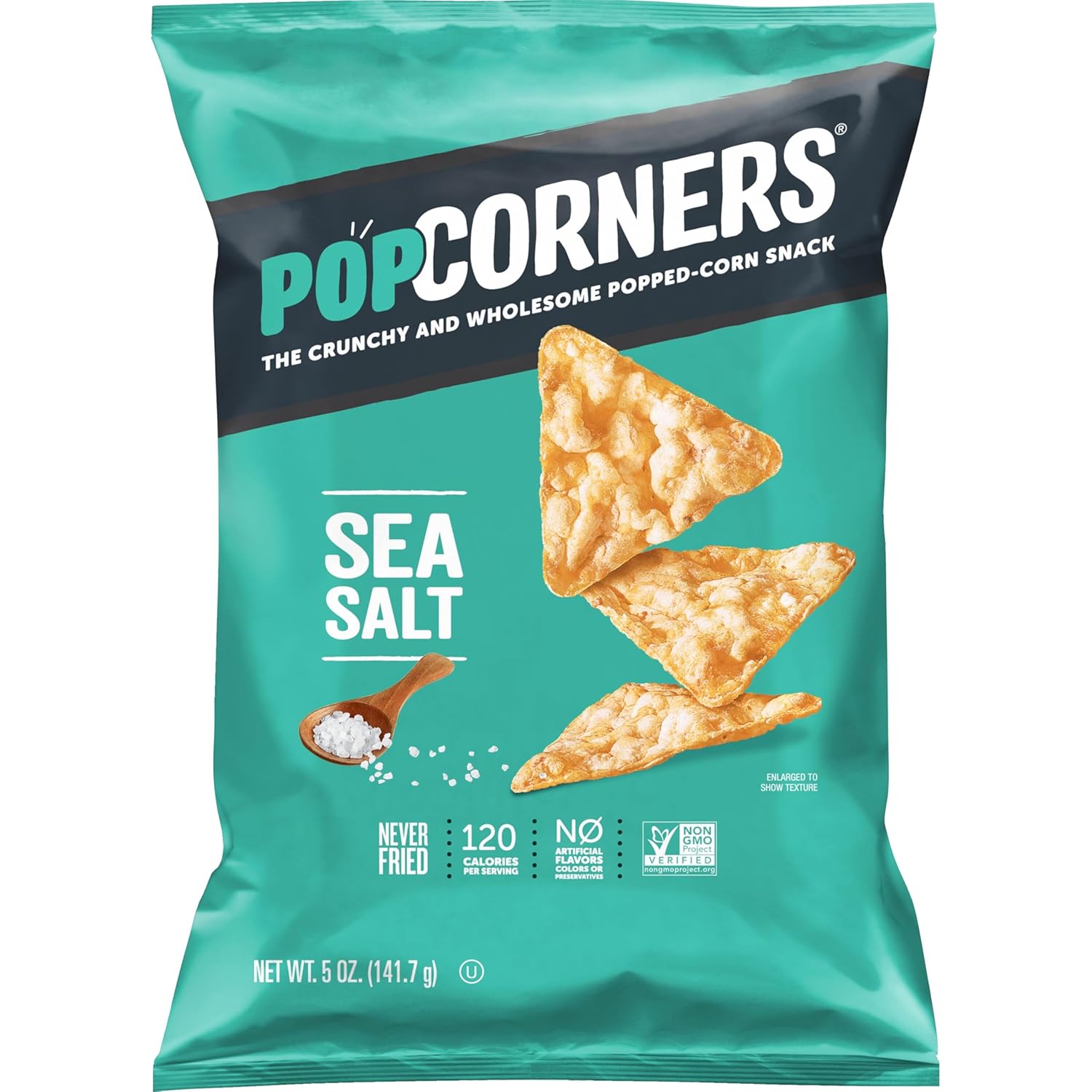 PopCorners Popped Corn Snack Chips, Sea Salt, 5 Oz