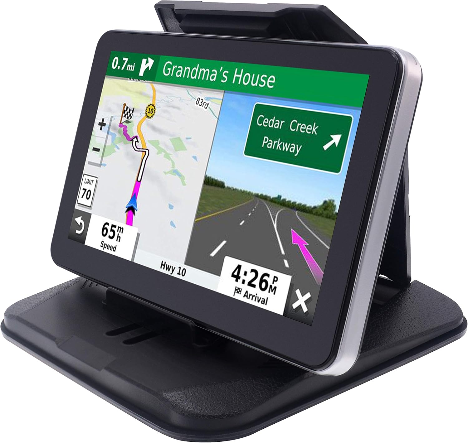 Dashboard GPS Mount Holder - Universal Dashbaord Phone Tablet PC Navigation Holder for Garmin Nuvi Tomtom iPhone iPad Galaxy Yoga Android Fits 4.3"-9.6" GPS & Smartphone Friction Mount