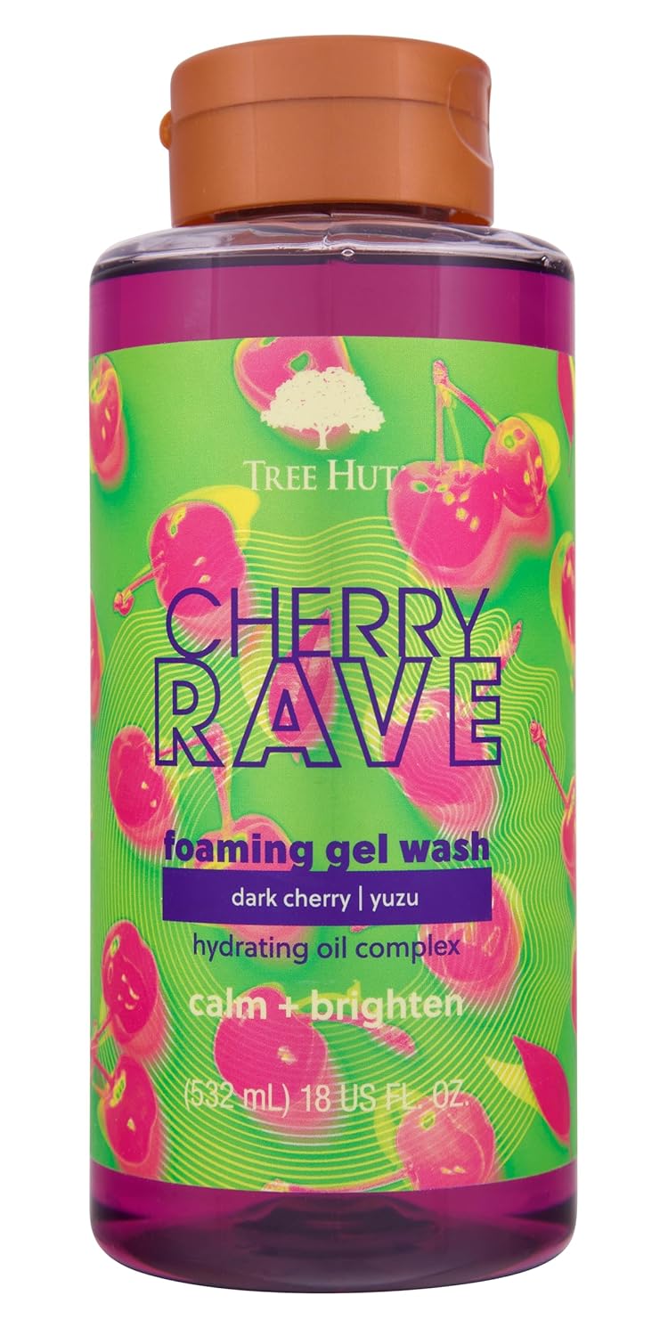 Tree Hut Cherry Rave Foaming Gel Wash | Cleanse & Soothe Skin Without Stripping Moisture | Made with our Hydrating Oil Complex | Limited Edition Fall | 18 fl oz.
