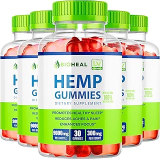 5 Pack - Bio Heal Gummies. BioHealGummie, Bio Heal 150 Gummies for 5 Month, Bio Heal Hemp Gummies 9000 MG Per Bottle, BioHeal Gummies