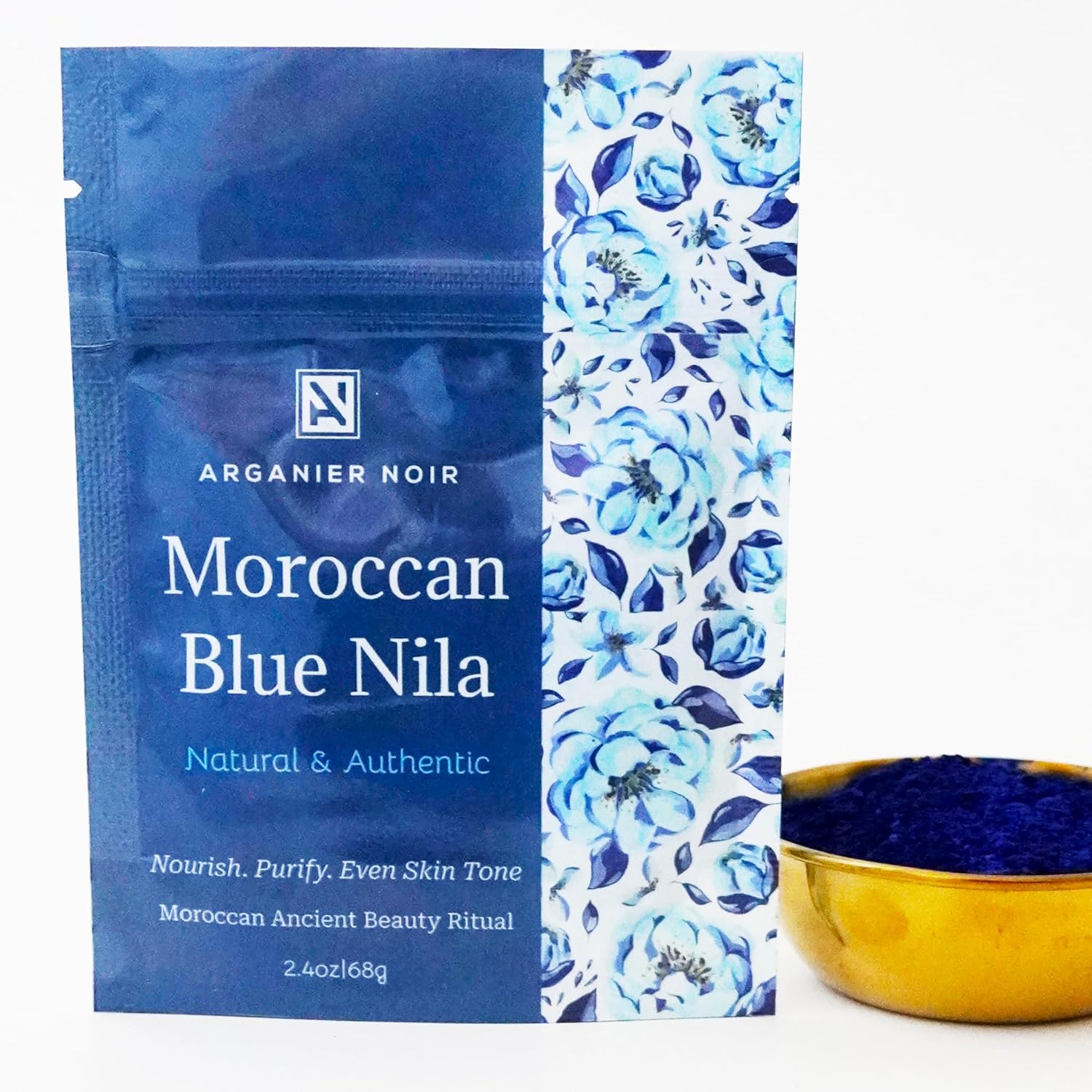 Moroccan Nila Powder Authentic Leaves Skin Nourished and Glowing for Face and Body. 68g