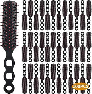 100 Packs Hair Brushes, Anti Entangling Hair Brushes Anti Static Massage Combs, Disposable Plastic Hair Combs for Curly Wet Dry Hair for Homeless, Shelter, Hotel, Nursing Home