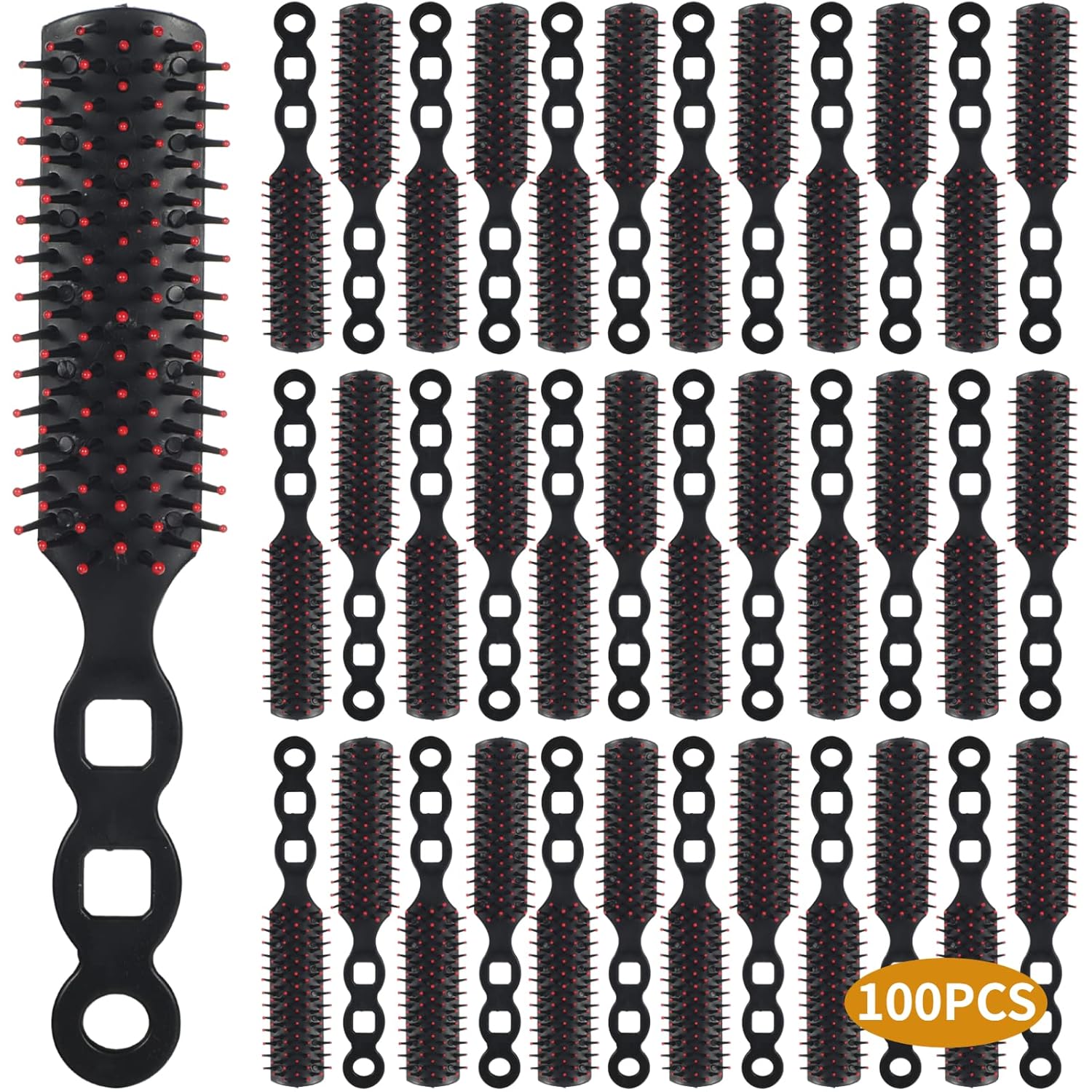 100 Packs Hair Brushes, Anti Entangling Hair Brushes Anti Static Massage Combs, Disposable Plastic Hair Combs for Curly Wet Dry Hair for Homeless, Shelter, Hotel, Nursing Home