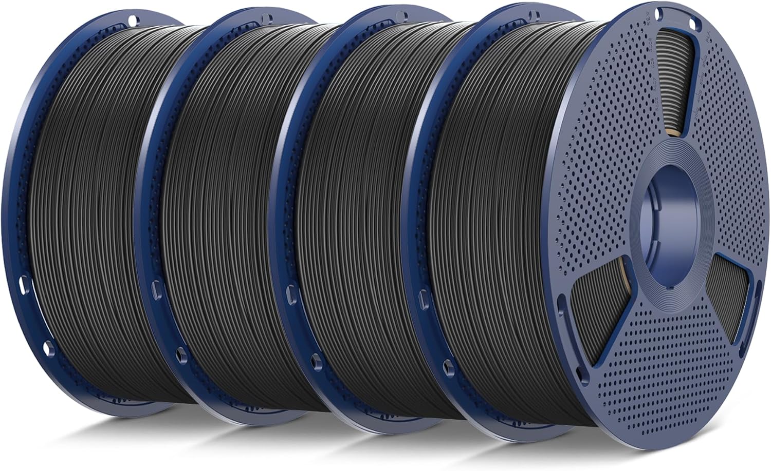 SUNLU 4kg ASA 3D Printer Filament Bundle, UV/Rain/Heat Resistant Tough 3D Printer Filament, Great for Printing Outdoor Functional Mechanical Parts, 4kg in Total, 1kg per Spool, 4 Pack. (Black)