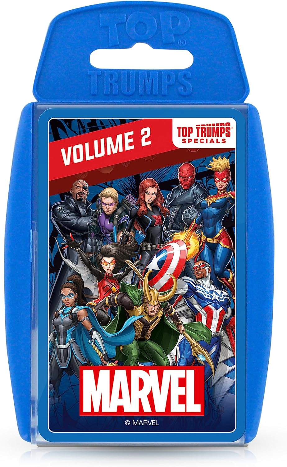 Top Trumps Specials Marvel Universe 2 Card Game Age 8+, Play with Sam Wilson as Captain America, Miles Morales, Black Widow and Hawkeye, educational gift for ages 8 plus