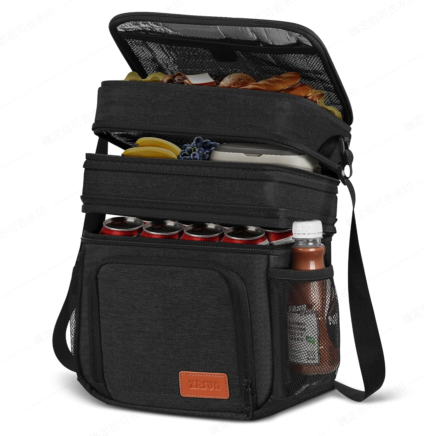 Insulated Lunch Bag for Women Men, Reusable 3 Layers Lunch Box Women, Expandable Reusable Water-resistant Lunch Box for Work Travel Office Picnic Hiking