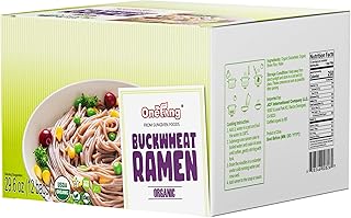 ONETANG Organic Buckwheat & Brown Rice Ramen Noodle, Gluten-Free Pasta, Whole Grain, Non-GMO, Kosher, Vegan 2.47 Oz (Pack Of 12)