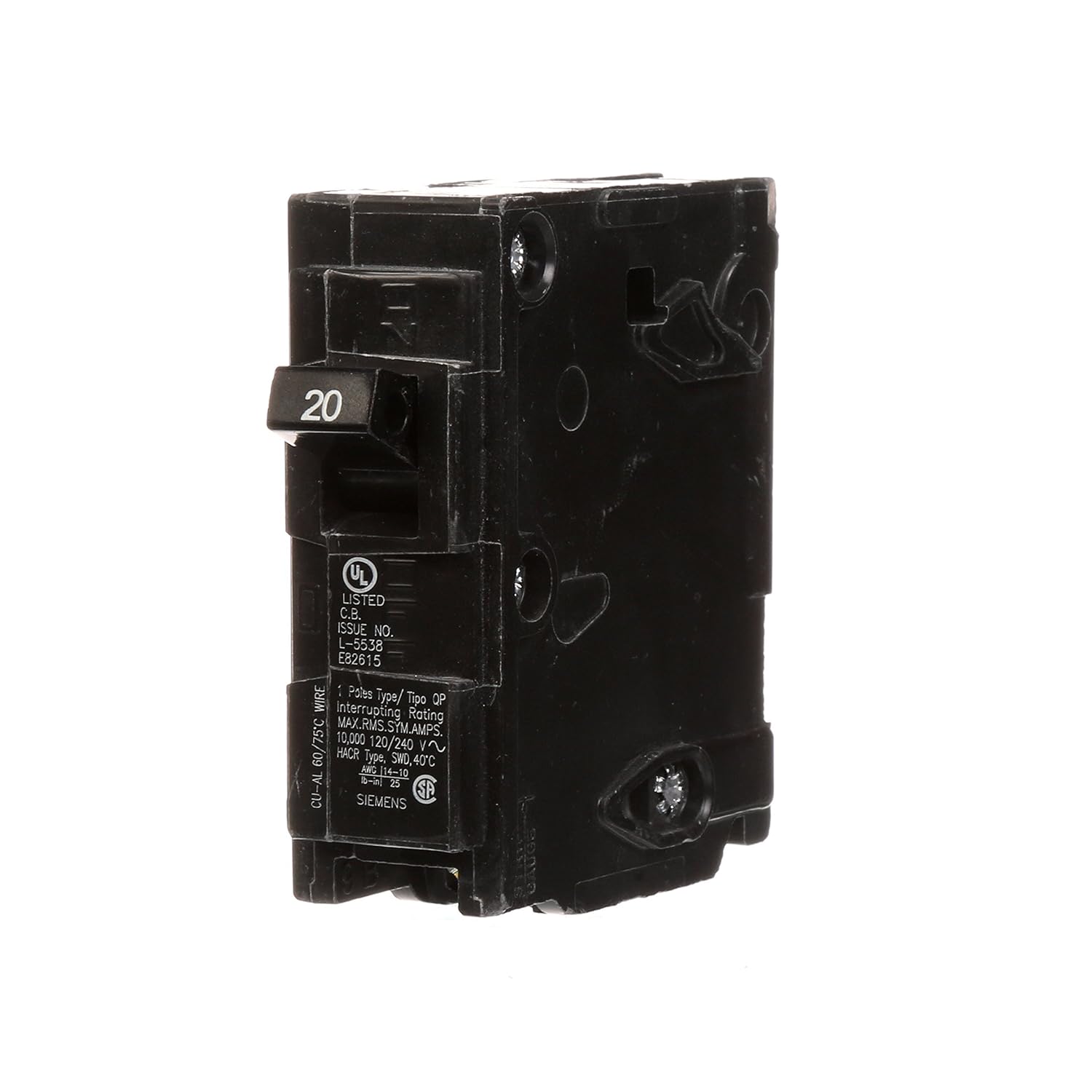 Siemens Q120 20-Amp Single Pole Type QP Circuit Breaker
