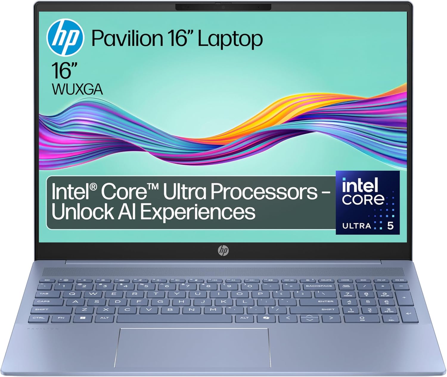 HP Pavilion 16" Laptop | Intel Core Ultra 5-125U Processor | 16 GB RAM | 512 GB SSD | Intel Arc Graphics | WUXGA IPS Display | Up to 11hrs battery | Win 11 | Dual Speakers | Sky Blue | 16-af0000sa