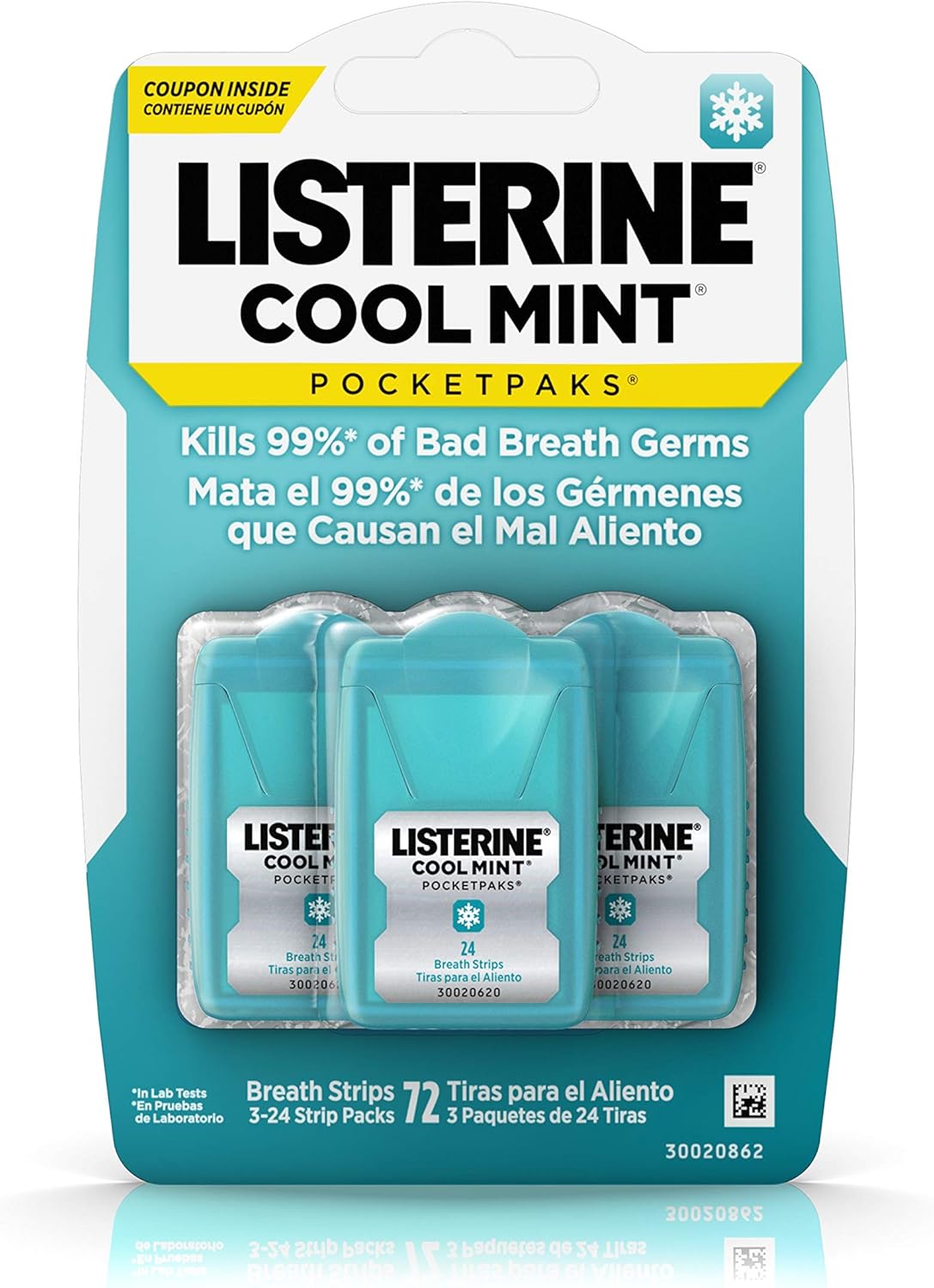 Listerine Pocket Paks Cool Mint 72's