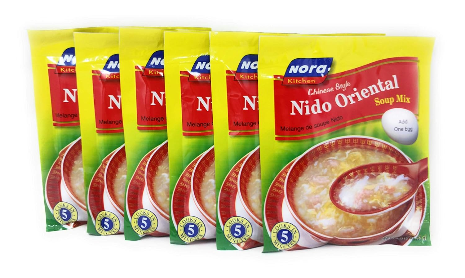Nora Kitchen - Chinese Style Nido Oriental Soup Mix, 2.18oz (62g) 6 Pack