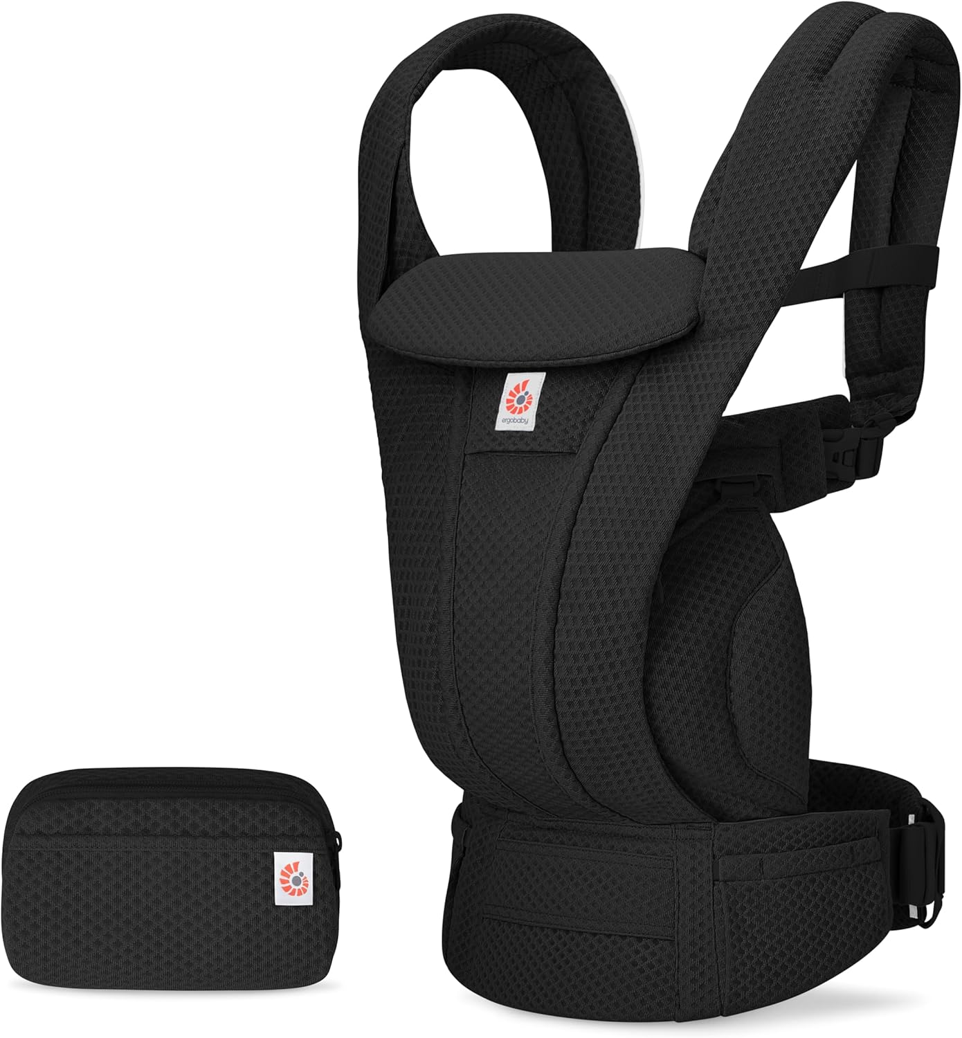 Ergobaby Omni Deluxe All-in-One Baby Carrier for Newborns from Birth up to 20kg, Ergonomic 4-Position mesh Baby Carrier Back Carrier Baby Carrier Travel System, Onyx Black